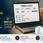 Imagem destacada sobre CEST com NF-e, tabela CEST, NCM, ICMS-ST, XML, DANFE e SPED Fiscal