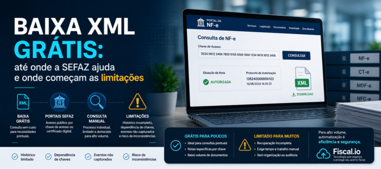 baixa XML grátis pela SEFAZ