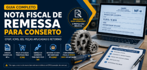 Guia completo sobre nota fiscal de remessa para conserto com CFOP, ICMS, ISS, peças aplicadas e retorno do bem