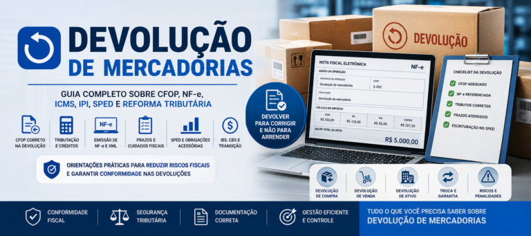 Devolução de mercadorias: NF-e, CFOP, ICMS, IPI, IBS e CBS